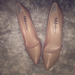 Neiman Marcus Pointed Toe Prestige Leather Pump